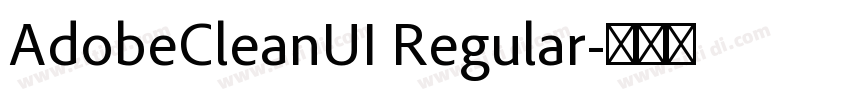 AdobeCleanUI Regular字体转换